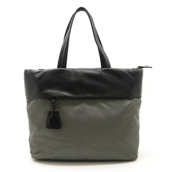 Prada Prada Nylon Nappa Leather 2way Tote Bag 1BG047 Leather Shoulder Bag 1BG047 - Picture 1 of 8